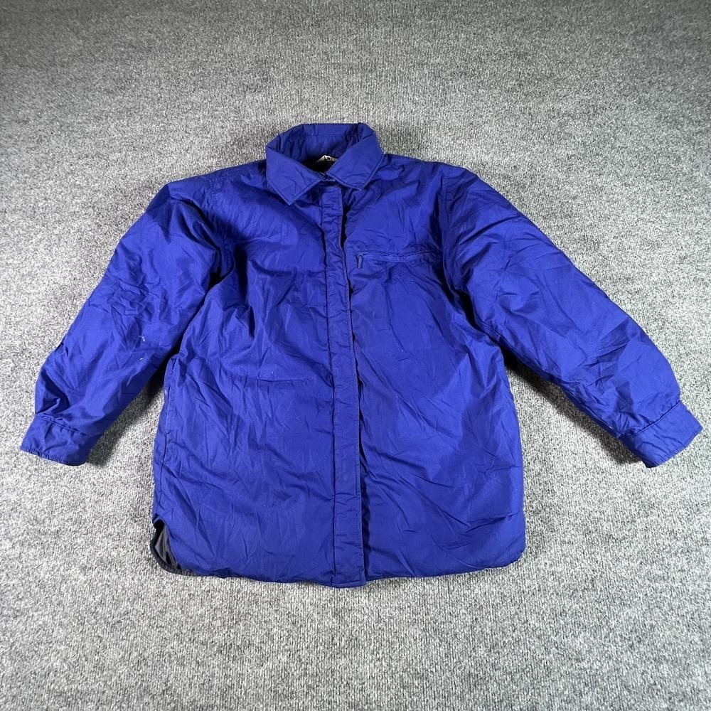 L.L. Bean Jacket Women's S Blue Polyester Hiking Gorpcore "White Goose Down"